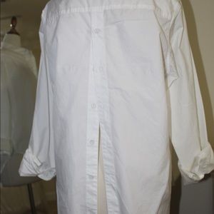 rag & bone white button down front + back